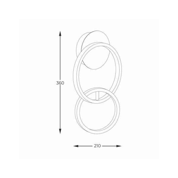 Бра, настенный светильник Zuma Line 20002W-GD Rando Led 1x18W 3000K-6000K 950Lm IP20 Bl - фото №1