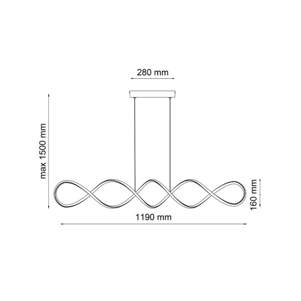 Подвесной светильник, люстра Goldlux 331069 Infinito Led 1x43W 4000K 6300Lm IP20 Черный - фото №4