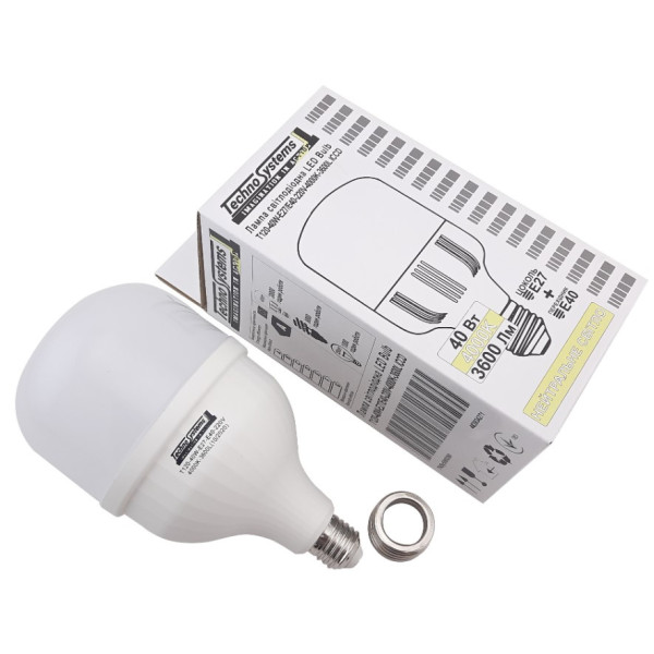 Светодиодная лампа TNSy LED Bulb-T120-40W-E27-E40-220V-4000K-4200L GOLDEN (TNSy5000260) - фото №2