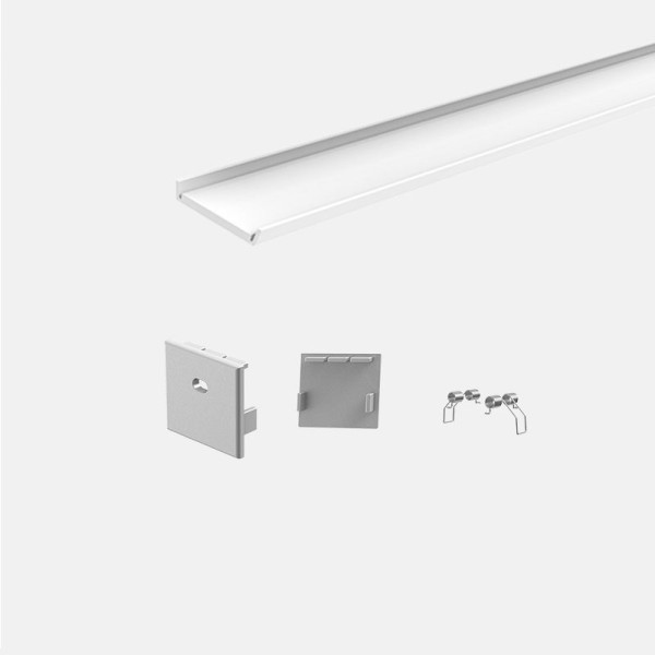 LED-профіль MLG врізний LT46251 з розсіювачем, 2 метра - фото №1