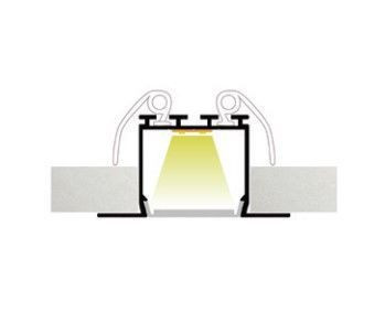 LED-профіль MLG врізний LT46251 з розсіювачем, 2 метра - фото №3