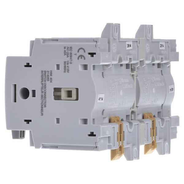 Перемикач Hager HIM404 I-0-II 40А 400/690В 4P 7м - фото №2