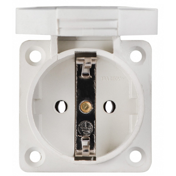 Силовой разъем Аско-Укрем ГВ 16А/2 (220В) 2Р+РЕ (312) (A0080030011) - фото №3