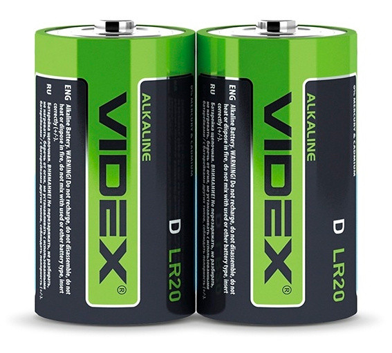 Лужна батарея Videx LR20 D (LR2O/D 2pcs S) 2 шт
