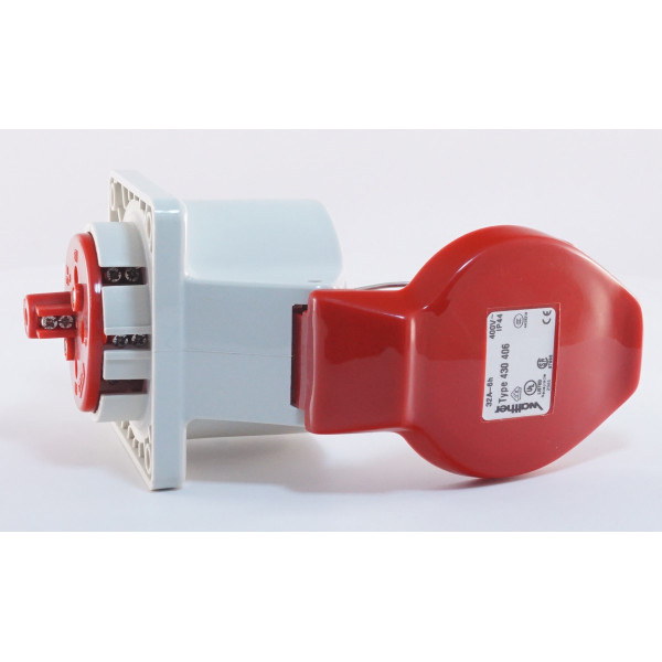 Прямой силовой разъем WALTHER WL430406 (3P+E) 32А 380V IP44 - фото №1