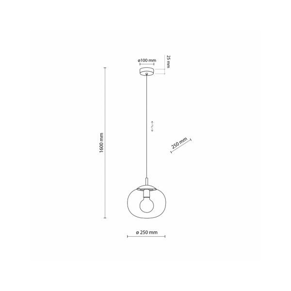 Подвесной светильник, люстра Tk Lighting 4816 Vibe E27 1x15W IP20 Черный - фото №3