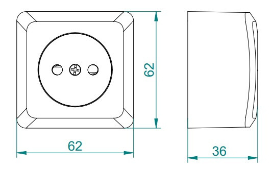 Одномісна розетка Elektro-Plast Berg 3740-00 (біла) - фото №3