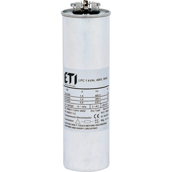 Конденсатор ETI 004656700 LPC 1kVAr (400V) - фото №1