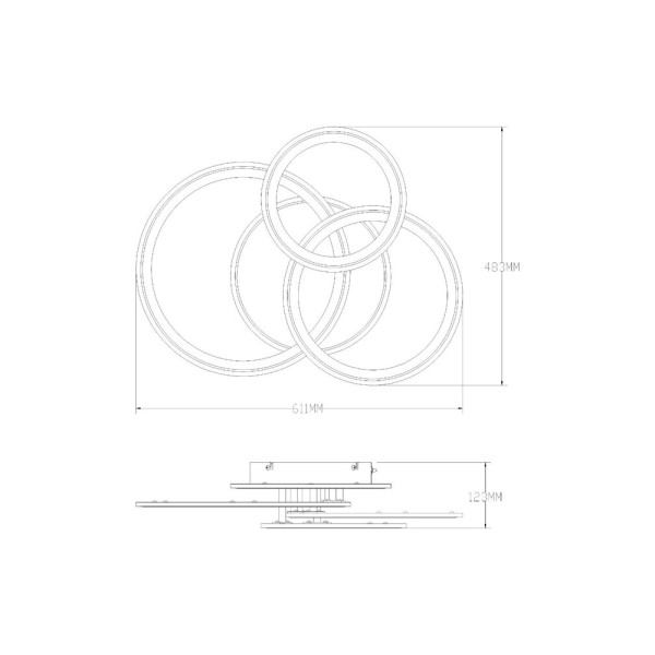 Люстра Zuma Line 5905316665521 Lunar LED 1x55W 3000K–6000K 5300Lm IP20 белая - фото №1