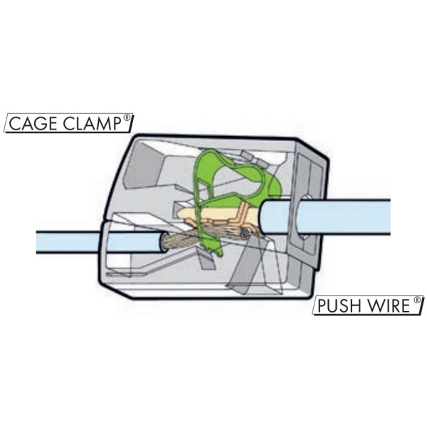 Клемма 224-122 для подключения светильников на 2 входных проводника 1,0-2,5 мм2, с пастой, WAGO - фото №3
