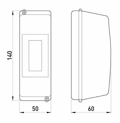 Корпус пластиковий E.Next e.plbox.stand.02 2-модульний без дверцят (CSU1012) - фото №1