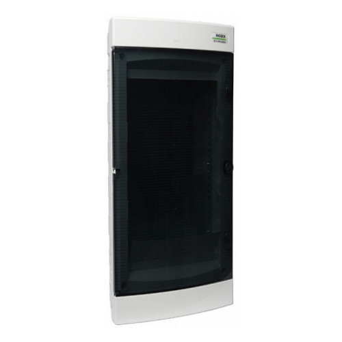 Телекоммуникационный щиток накладного монтажа NOARK PNF-MM 2x18T прозрачные двери 36м 2 ряда (113421)