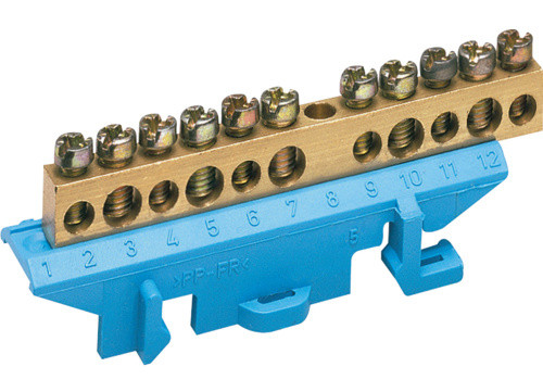 Нейтральна шина з утримувачем Hager KM11N 5x16+6x10мм²