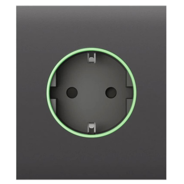 Центральная панель умной розетки Ajax 59972.162.GR CenterCover Smart для OutletCore серая (38806)