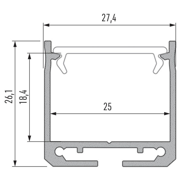 Профиль для светодиодной ленты Lumines DILEDA белый - фото №1