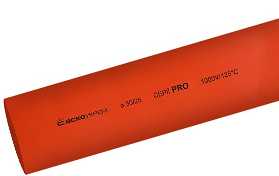 Термозбіжна трубка Аско-Укрем PRO Ø 50,0/25,0 червона (A0150040607)