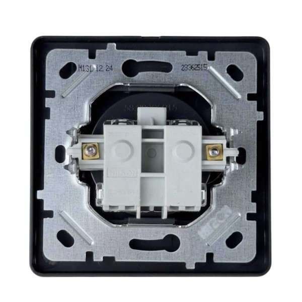 Розетка Nilson Selene антрацит 1-на без заземлення ( 23362515 ) - фото №1