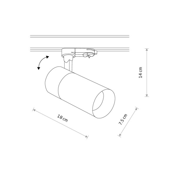 Трековий світильник Nowodvorski 10395 CTLS Tinos LED 1x30W 4000K 3000Lm IP20 білий - фото №3