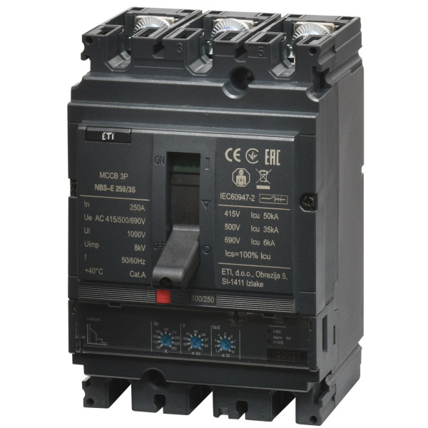 Автоматический выключатель ETI NBS-E 1600/3S 1600A 50кА 3P (4673173)