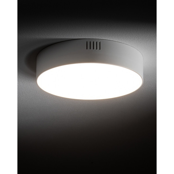 Потолочный светильник Nowodvorski 10412 Lid Round LED 1x25W 4000K 2100Lm IP20 белый - фото №1