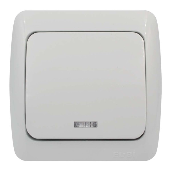 Вимикач ALSU білий 1-кл з підсвіткою ( 504-010200-201 )