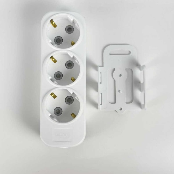 Колодка EL-BI 3-я с заземлением со шторками Myra ( 527-010200-301 ) - фото №1