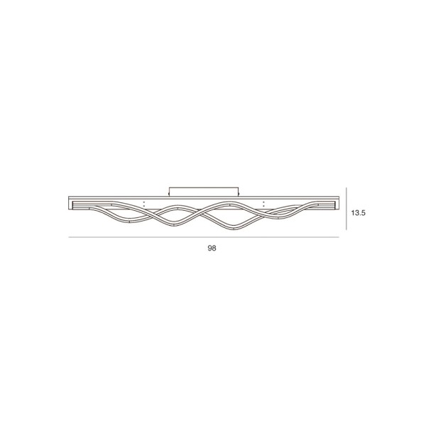 Люстра Italux PLF-23848-30W-BK-GD Conato LED 2x35W 3000K 1500Lm IP20 чорна - фото №2