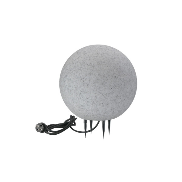 Вуличний садовий світильник куля Goldlux 330345 Argento 30 E27 1x25W IP65 Сірий