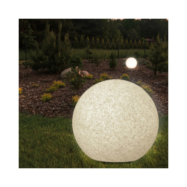 Вуличний садовий світильник куля Goldlux 330345 Argento 30 E27 1x25W IP65 Сірий - фото №1