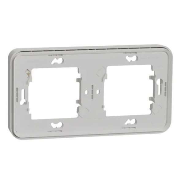 Горизонтальная 2-постовая рамка Schneider Electric MUR39101 IP55 (белая) - фото №1