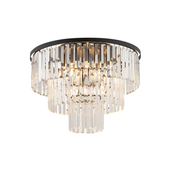 Люстра Nowodvorski 7627 Cristal M E14 9x25W IP20 чорна - фото №1