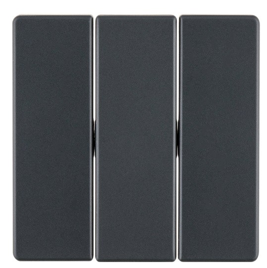 Тройная клавиша выключателя Berker Q.x 16656086 (антрацит)