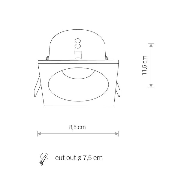 Точечный светильник Nowodvorski 8370 Delta GU10 1x15W IP54 Черный - фото №4