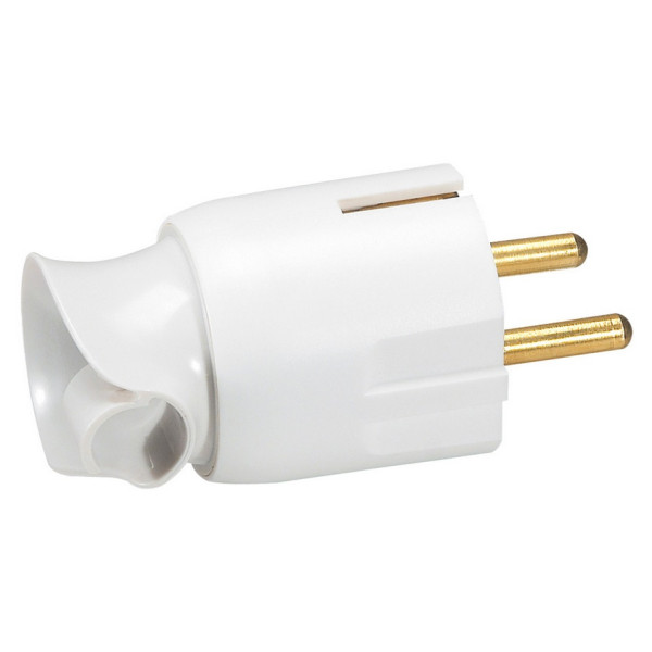 Белая вилка для электроприборов Legrand 2К+З