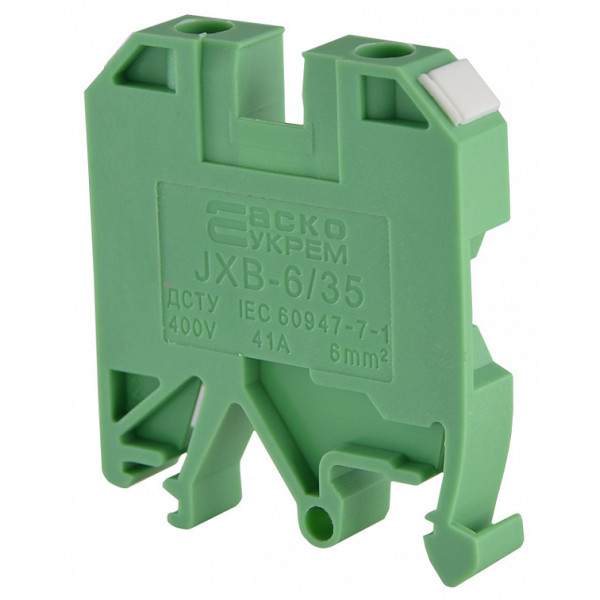 Клеммник Аско-Укрем JXB 6/35 зеленый (A0130010014) - фото №3