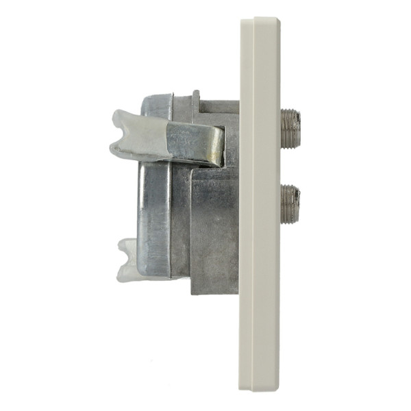 Розетка TV-SAT-SAT оконечная кремовая Asfora, EPH3600123 - фото №2