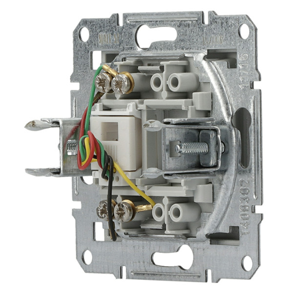 Розетка телефонная без рамки сталь Asfora, EPH4100162 - фото №3