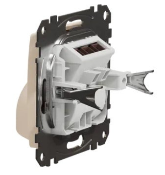 Накладка для виведення кабелю Schneider Electric Sedna Design & Elements бежева SDD112903 - фото №2