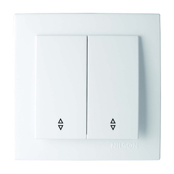 Вимикач Nilson Touran білий 2кл прохідний ( 24111009 )