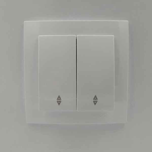 Вимикач Nilson Touran білий 2кл прохідний ( 24111009 ) - фото №1