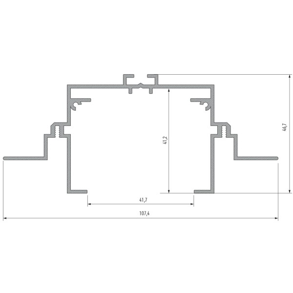 Профіль монтажний для світлодіодної стрічки Lumines Talia M4 срібло - фото №1