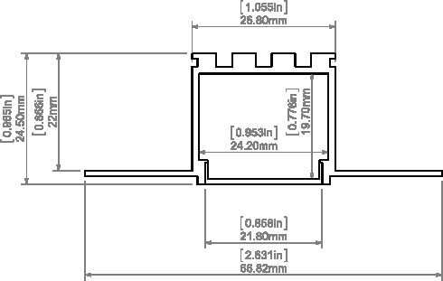 LED-профіль KLUS під шпаклівку KOZEL, 2 метри (KLUS_A06454N_2) - фото №4