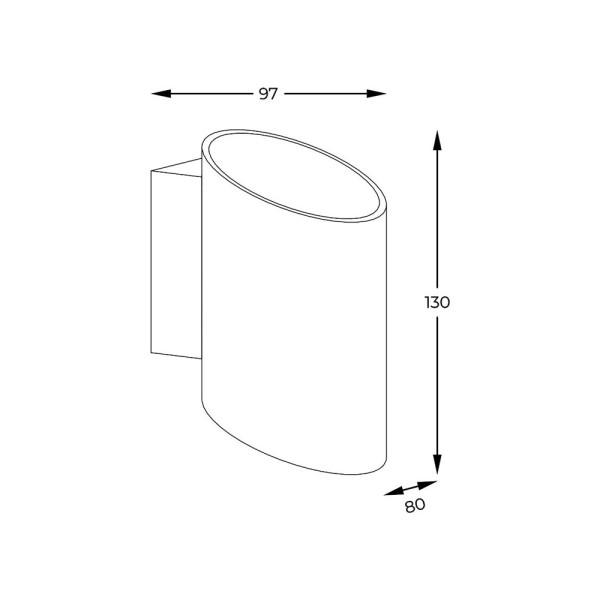 Бра, настінний світильник Zuma Line 5905316608009 Slice G9 1x40W IP20 білий - фото №1