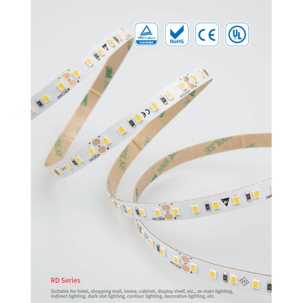 LED стрічка RISHANG 60-2835-12V-IP20 4.8W 535Lm 6000K 5м (RD0860TA-B-PW) - фото №1