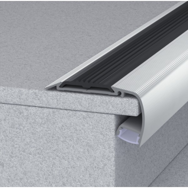 LED-профиль для ступеней анодированный, 1 метр (ЛПУУ) - фото №1