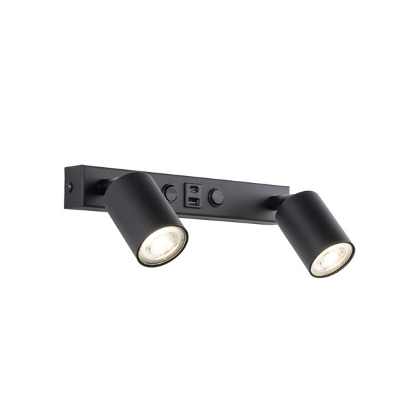 Бра, настенный светильник TK Lighting 11356 Nex GU10 2x8W IP20 черный - фото №3