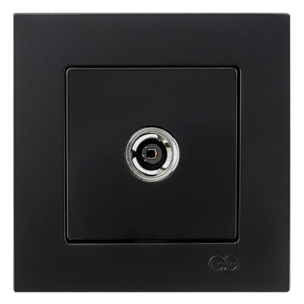 Розетка TV проходная Gunsan Eqona черная