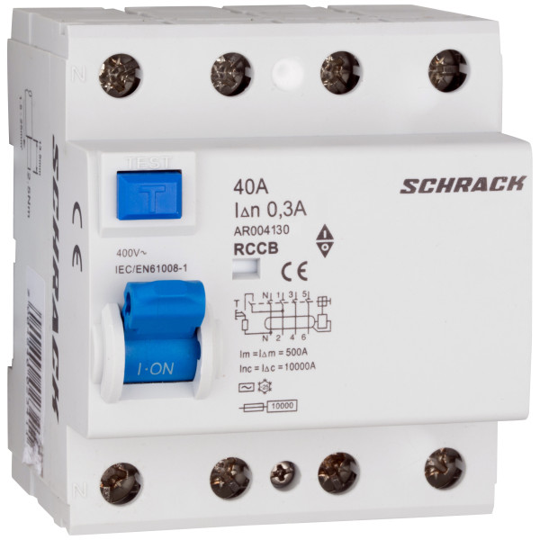 ПЗВ Schrack AR004130 10кА 40А 300мА 3P+N тип AC