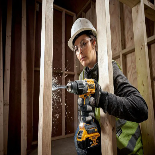 Ударная дрель-шуруповерт бесщеточная DeWALT DCD805P2T XR Li-Ion 18В 5Ач 90Нм патрон 13мм - фото №4