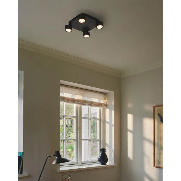 Светильник поворотный, спот Nordlux 2412256003 Clyde LED 4x14W 2700K 350 IP20 черный - фото №1